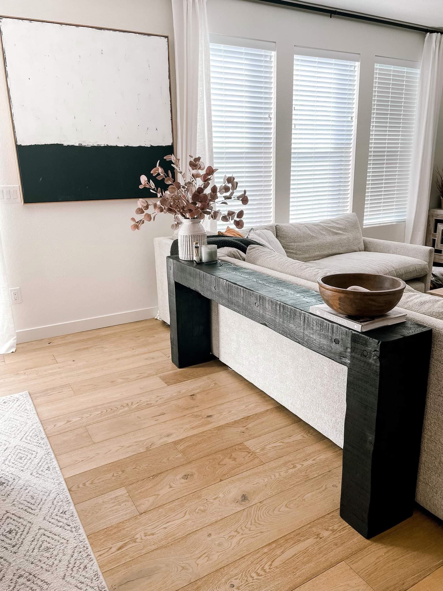 Shou Sugi Ban Beam Console Table - Blackwood Custom Furniture