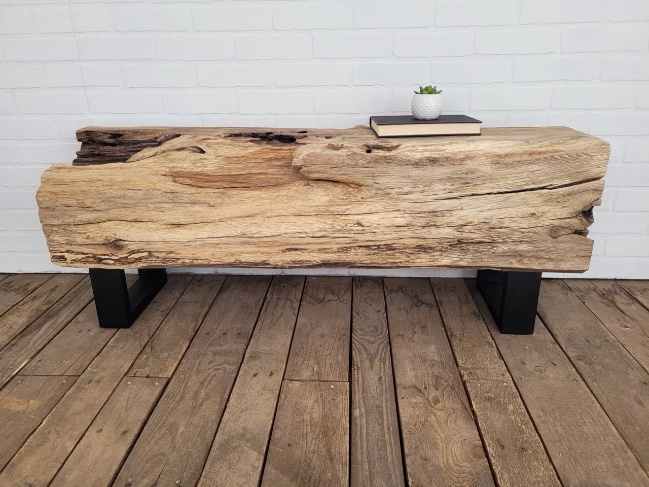 Live Edge Reclaimed Beam Table - Blackwood Custom Furniture